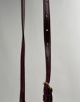 Borsa Yves Saint Laurent College Mini in Pelle Lucida Bordeaux - Second Hand Di Fiore