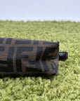 Pochette Fendi Con Motivo FF Zucca Marrone - Second Hand Di Fiore