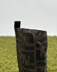 Pochette Fendi Con Motivo FF Zucca Marrone - Second Hand Di Fiore
