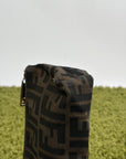 Pochette Fendi Con Motivo FF Zucca Marrone - Second Hand Di Fiore