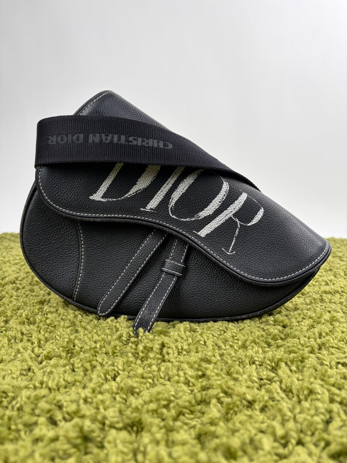 Borsa Christian Dior X Alex Foxton Saddle Nera - Second Hand Di Fiore