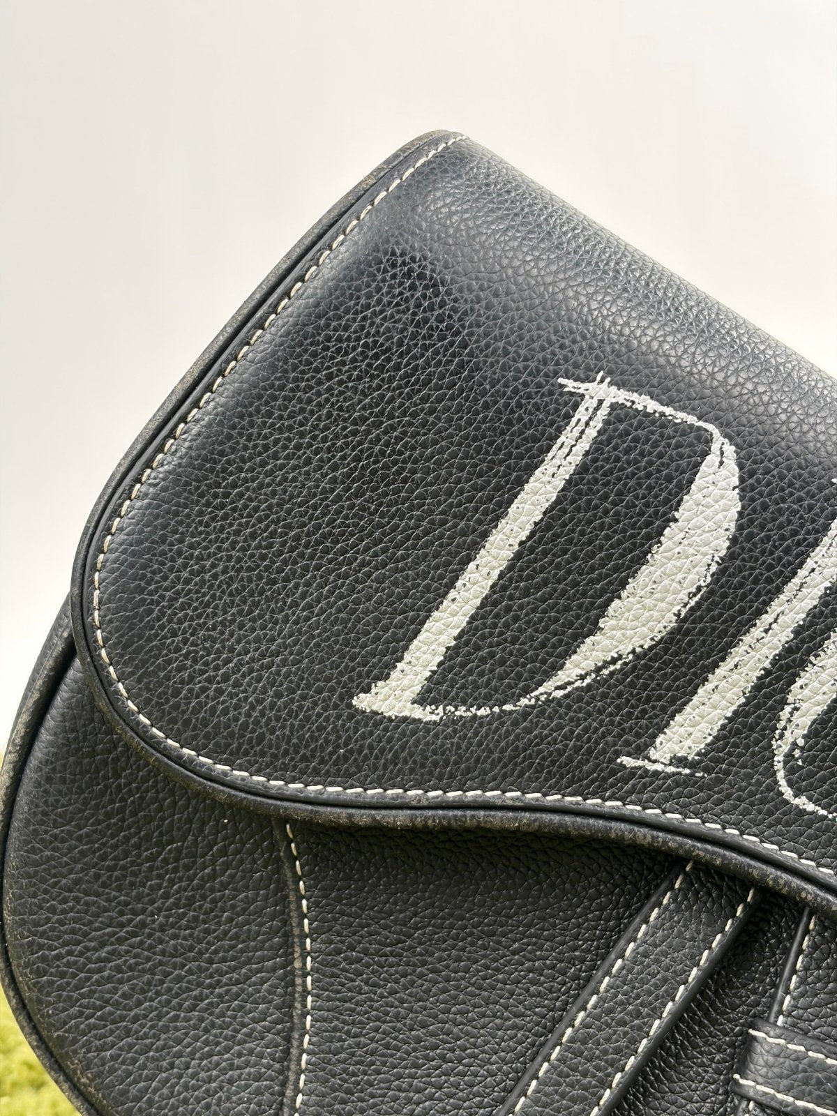 Borsa Christian Dior X Alex Foxton Saddle Nera - Second Hand Di Fiore