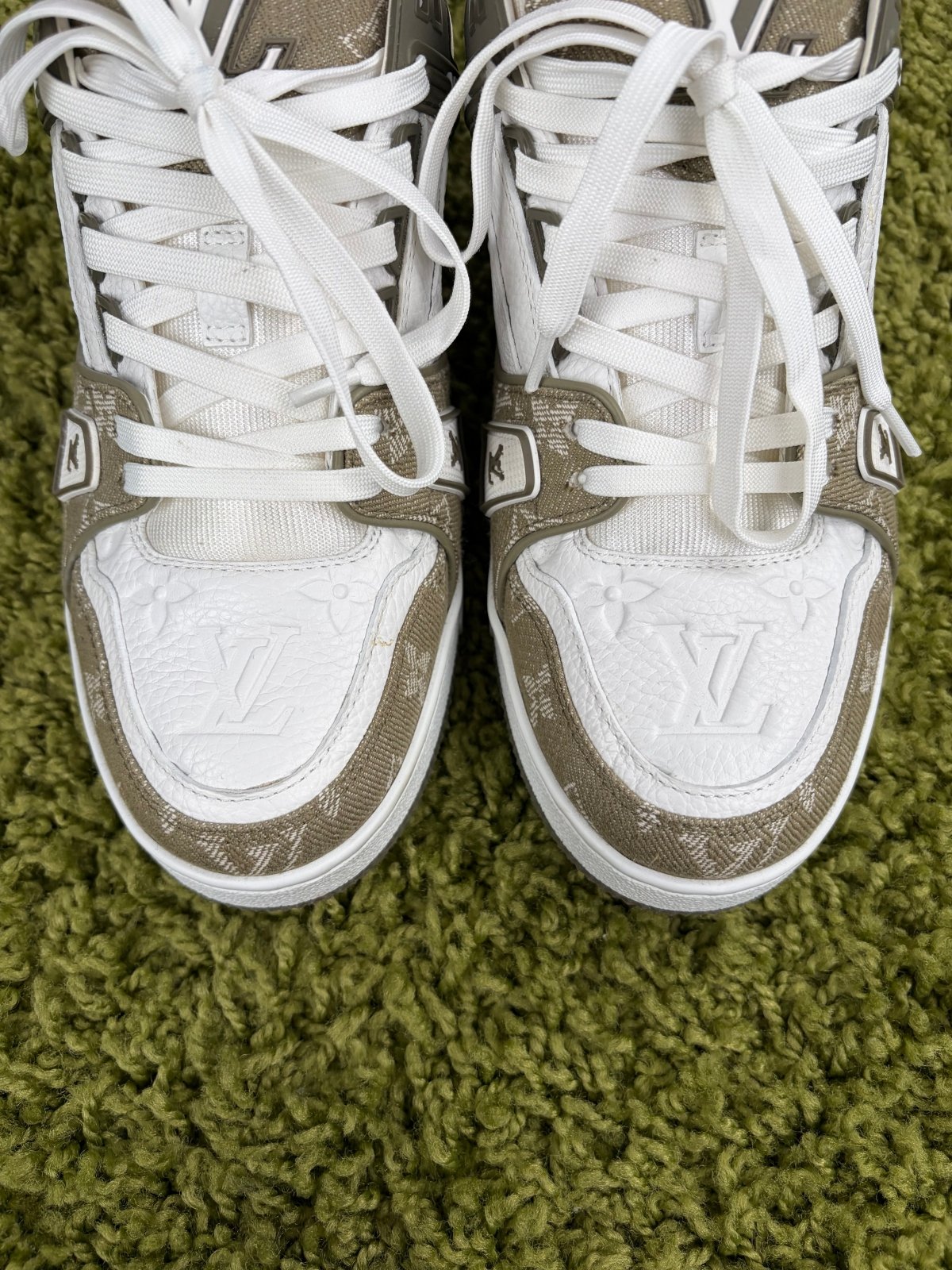 Louis Vuitton Trainer Denim Beige 6.5 - Second Hand Di Fiore