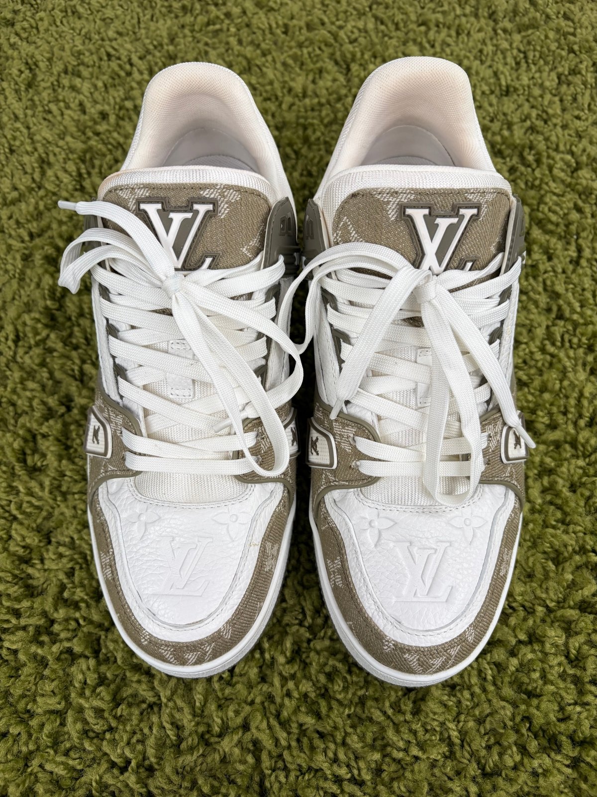 Louis Vuitton Trainer Denim Beige 6.5 - Second Hand Di Fiore