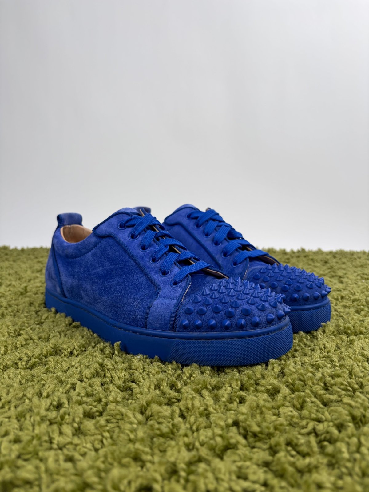 Christian Louboutin Spikes Low Blu 42 - Second Hand Di Fiore