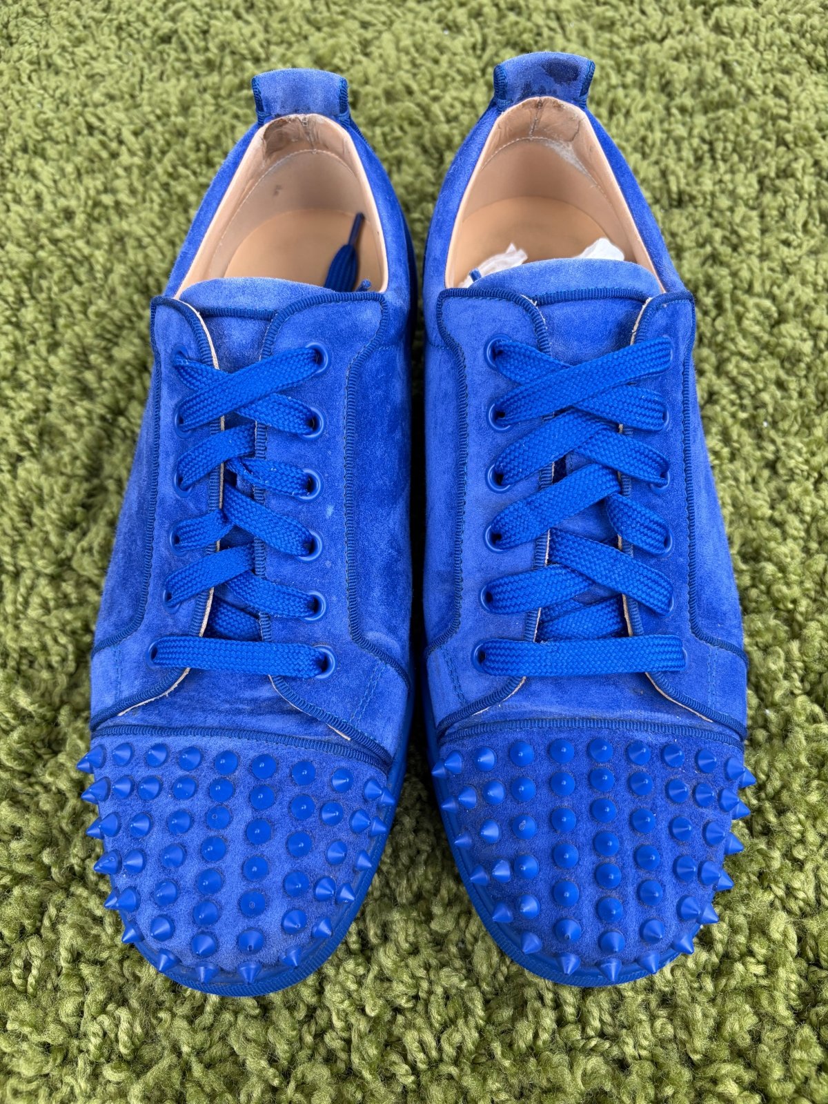 Christian Louboutin Spikes Low Blu 42 - Second Hand Di Fiore
