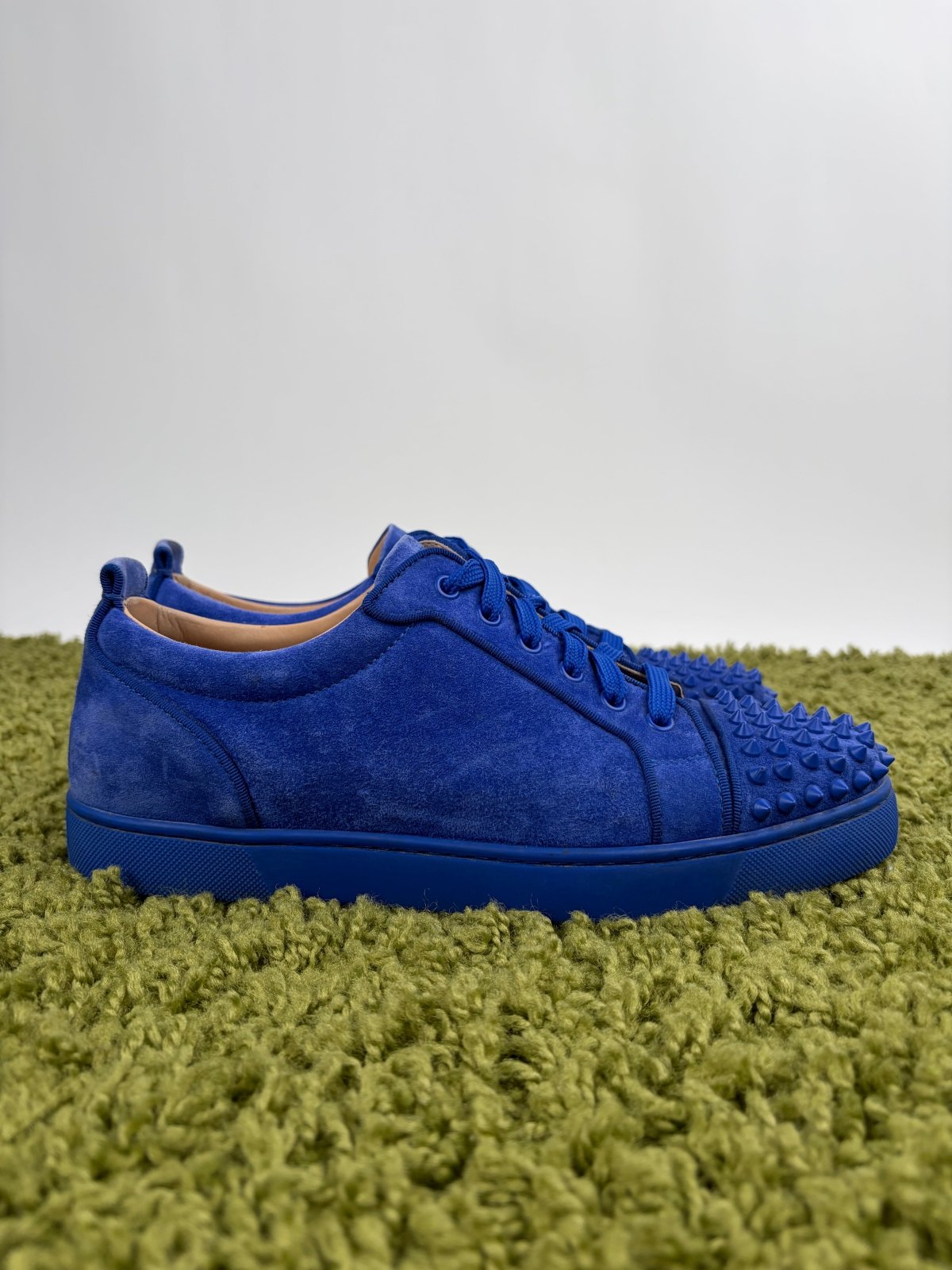 Christian Louboutin Spikes Low Blu 42 - Second Hand Di Fiore