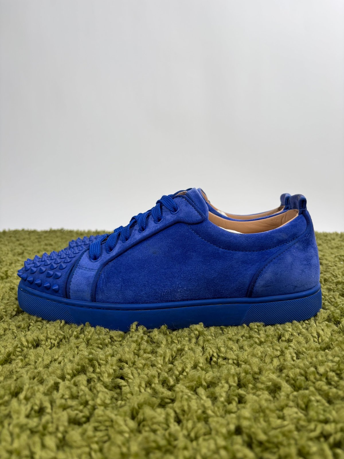 Christian Louboutin Spikes Low Blu 42 - Second Hand Di Fiore