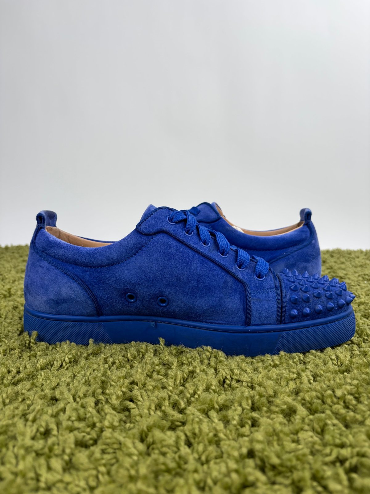 Christian Louboutin Spikes Low Blu 42 - Second Hand Di Fiore