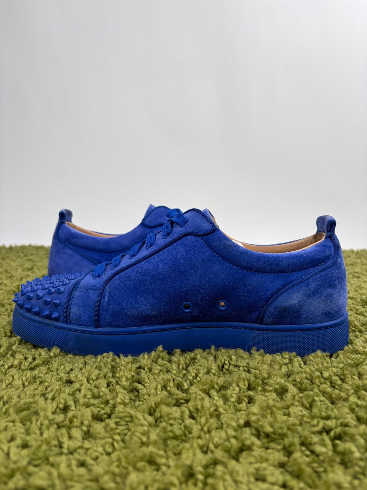 Christian Louboutin Spikes Low Blu 42 - Second Hand Di Fiore
