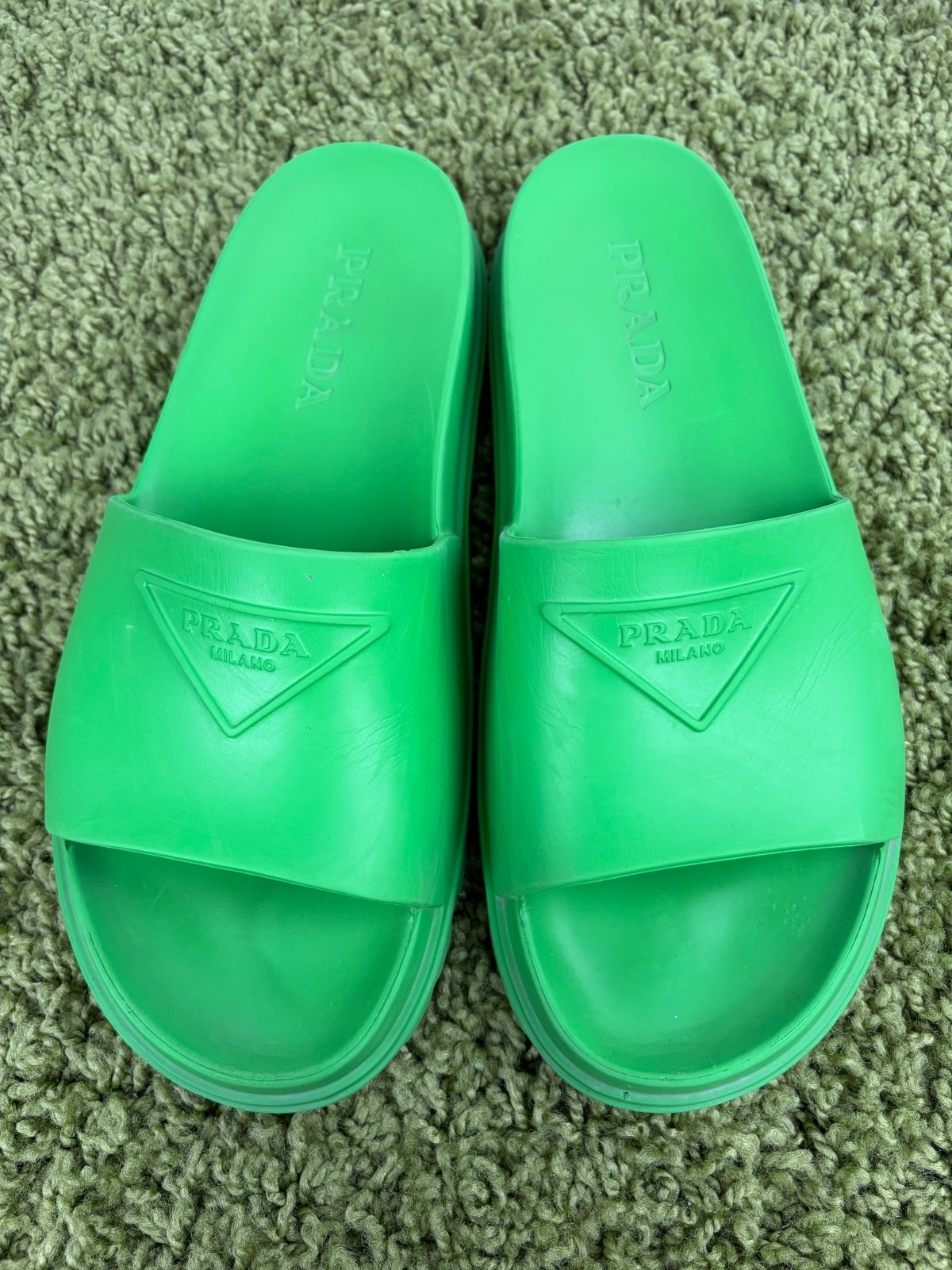 Ciabatta Prada In gomma Verde - Second Hand Di Fiore