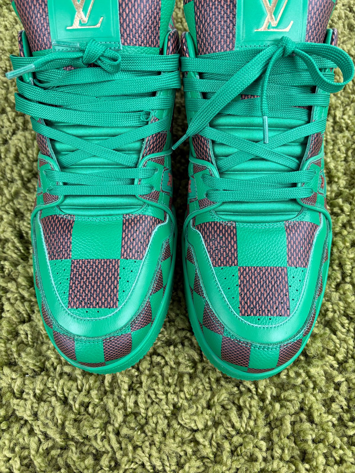 Louis Vuitton Trainer Verde 9 - Second Hand Di Fiore