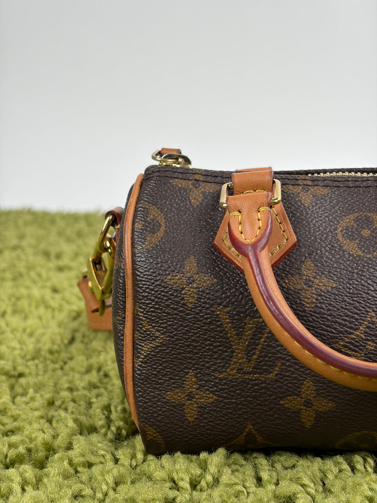 Borsa Louis Vuitton Nano Speedy Marrone