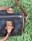 Borsa Louis Vuitton Nano Speedy Marrone
