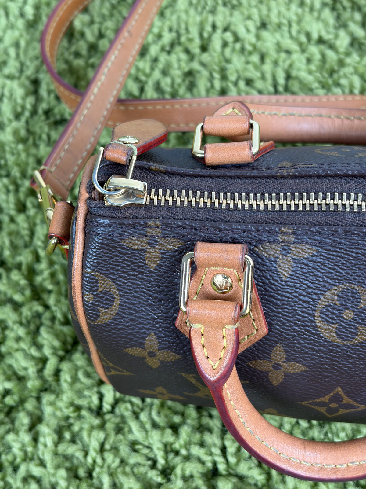 Borsa Louis Vuitton Nano Speedy Marrone