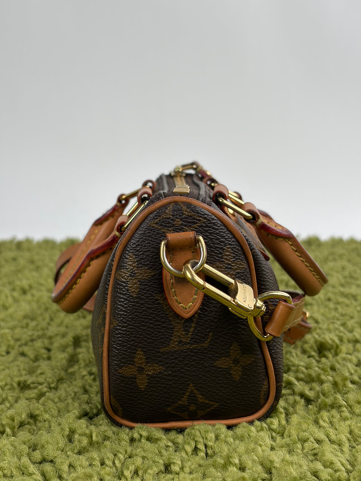 Borsa Louis Vuitton Nano Speedy Marrone