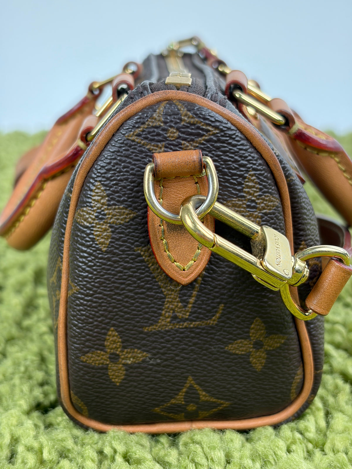 Borsa Louis Vuitton Nano Speedy Marrone