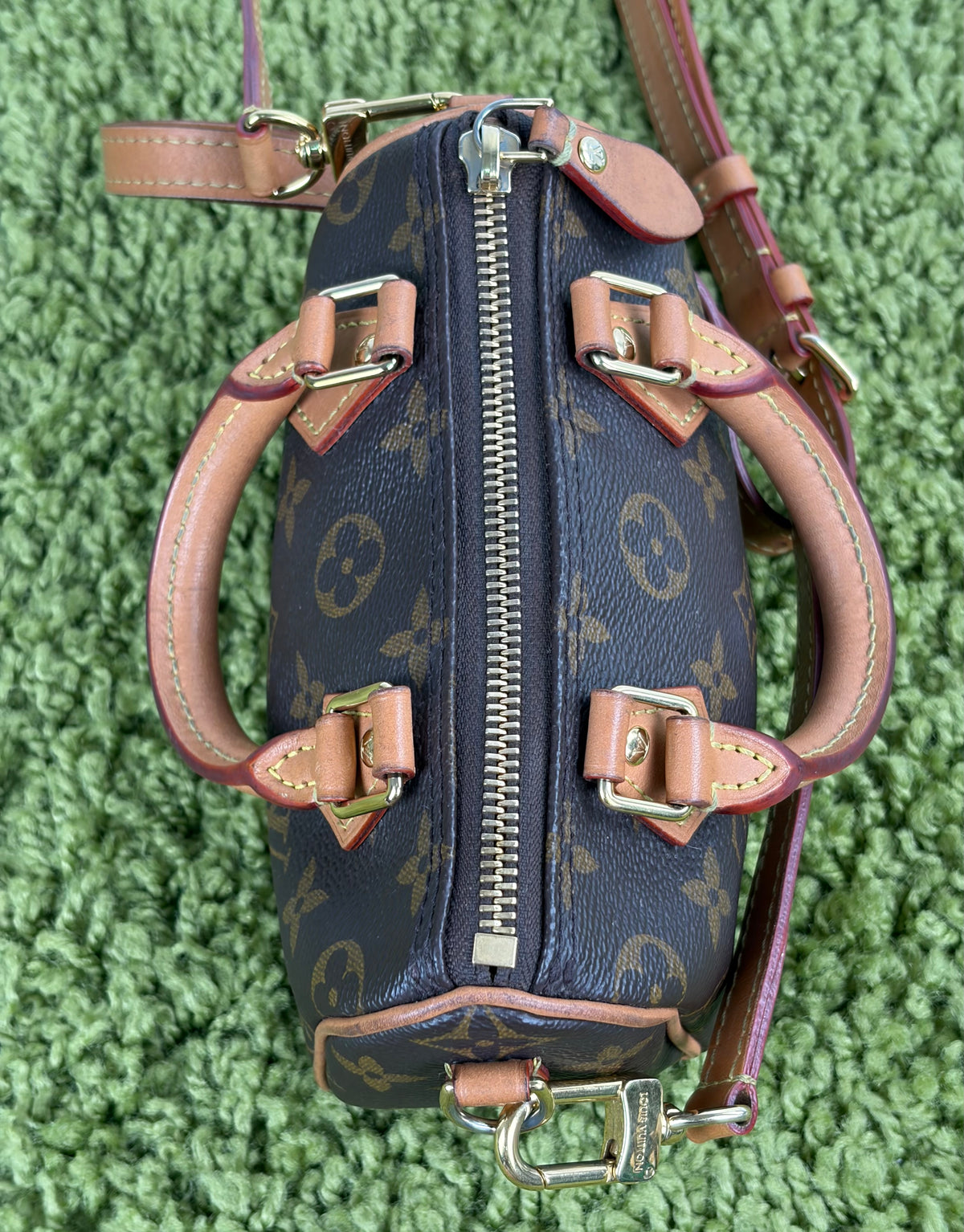 Borsa Louis Vuitton Nano Speedy Marrone