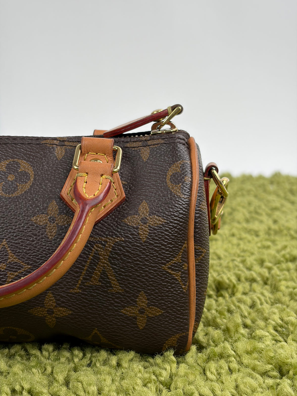 Borsa Louis Vuitton Nano Speedy Marrone