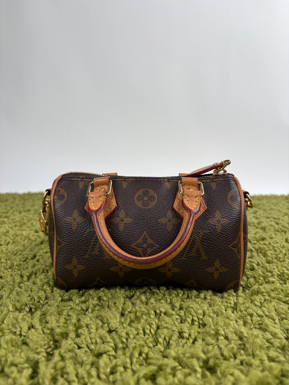 Borsa Louis Vuitton Nano Speedy Marrone