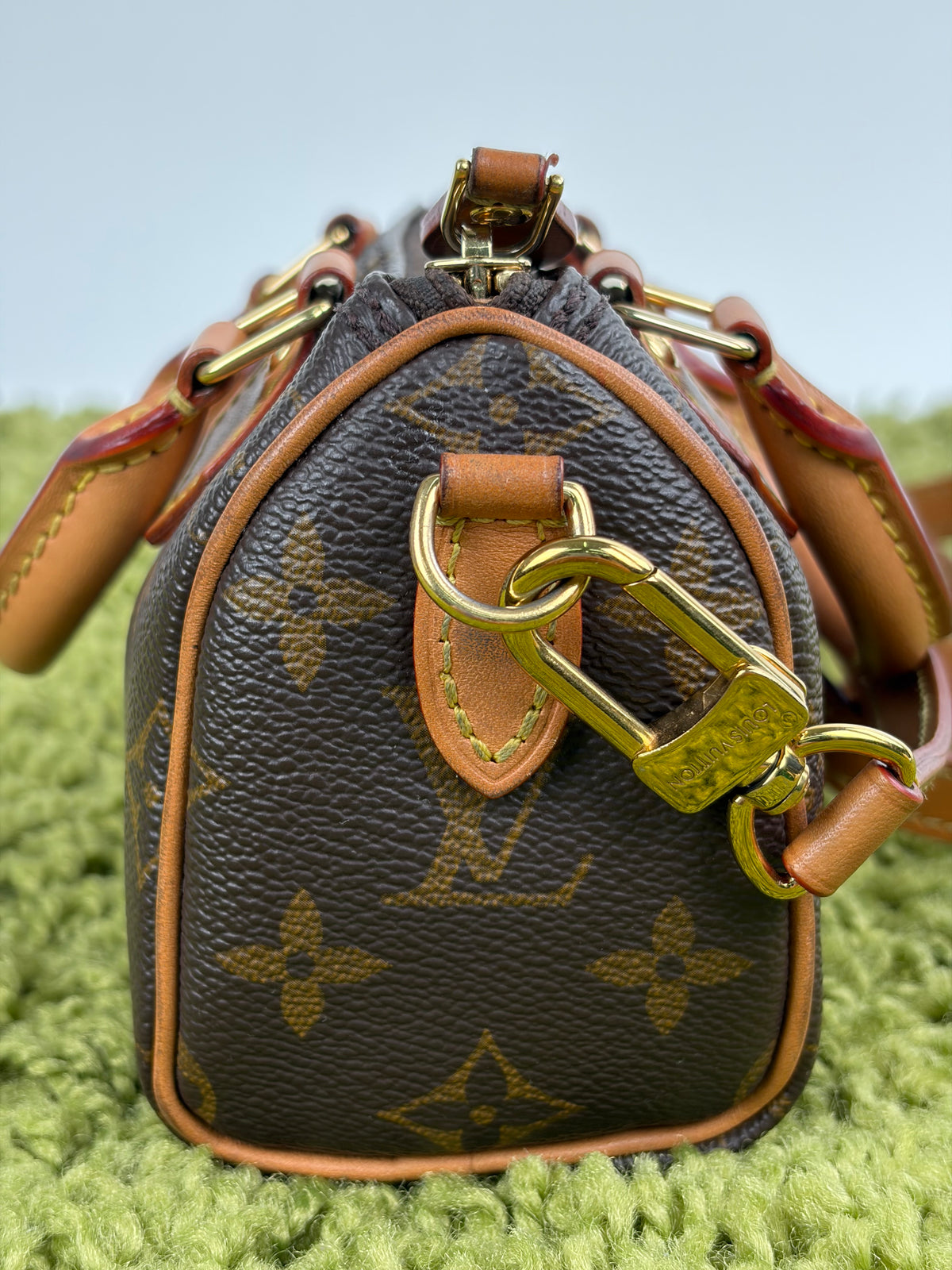 Borsa Louis Vuitton Nano Speedy Marrone