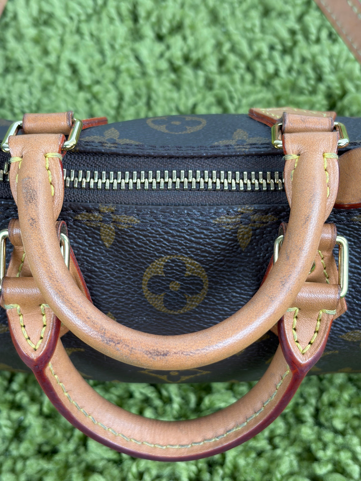 Borsa Louis Vuitton Nano Speedy Marrone