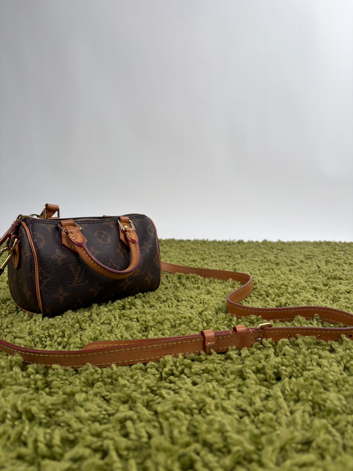 Borsa Louis Vuitton Nano Speedy Marrone