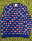 Maglione Gucci Monogram GG Blu Multicolor XL
