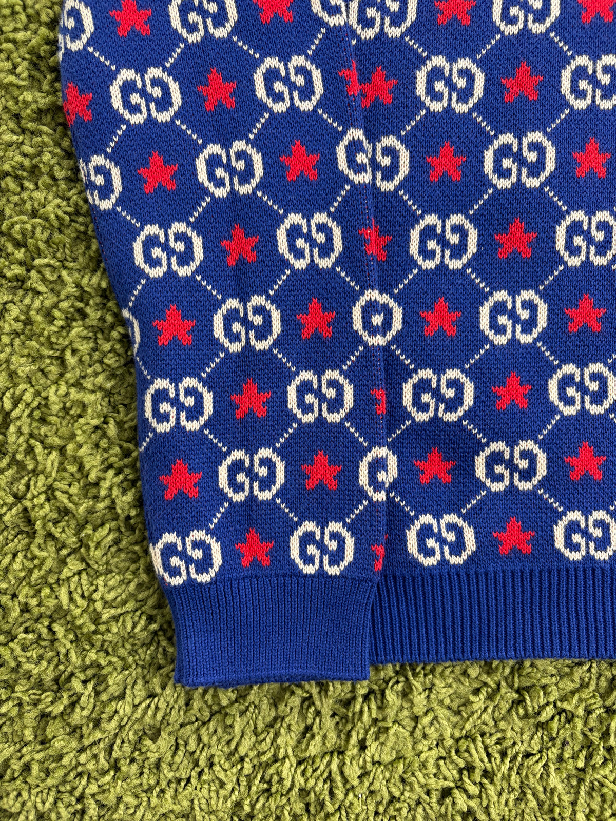 Maglione Gucci Monogram GG Blu Multicolor XL - Second Hand Di Fiore