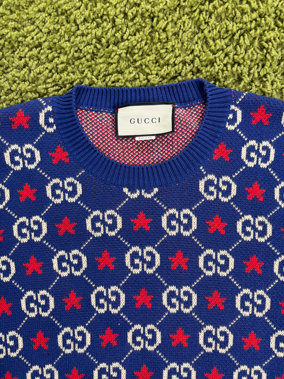 Maglione Gucci Monogram GG Blu Multicolor XL