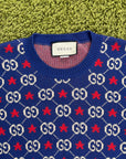 Maglione Gucci Monogram GG Blu Multicolor XL