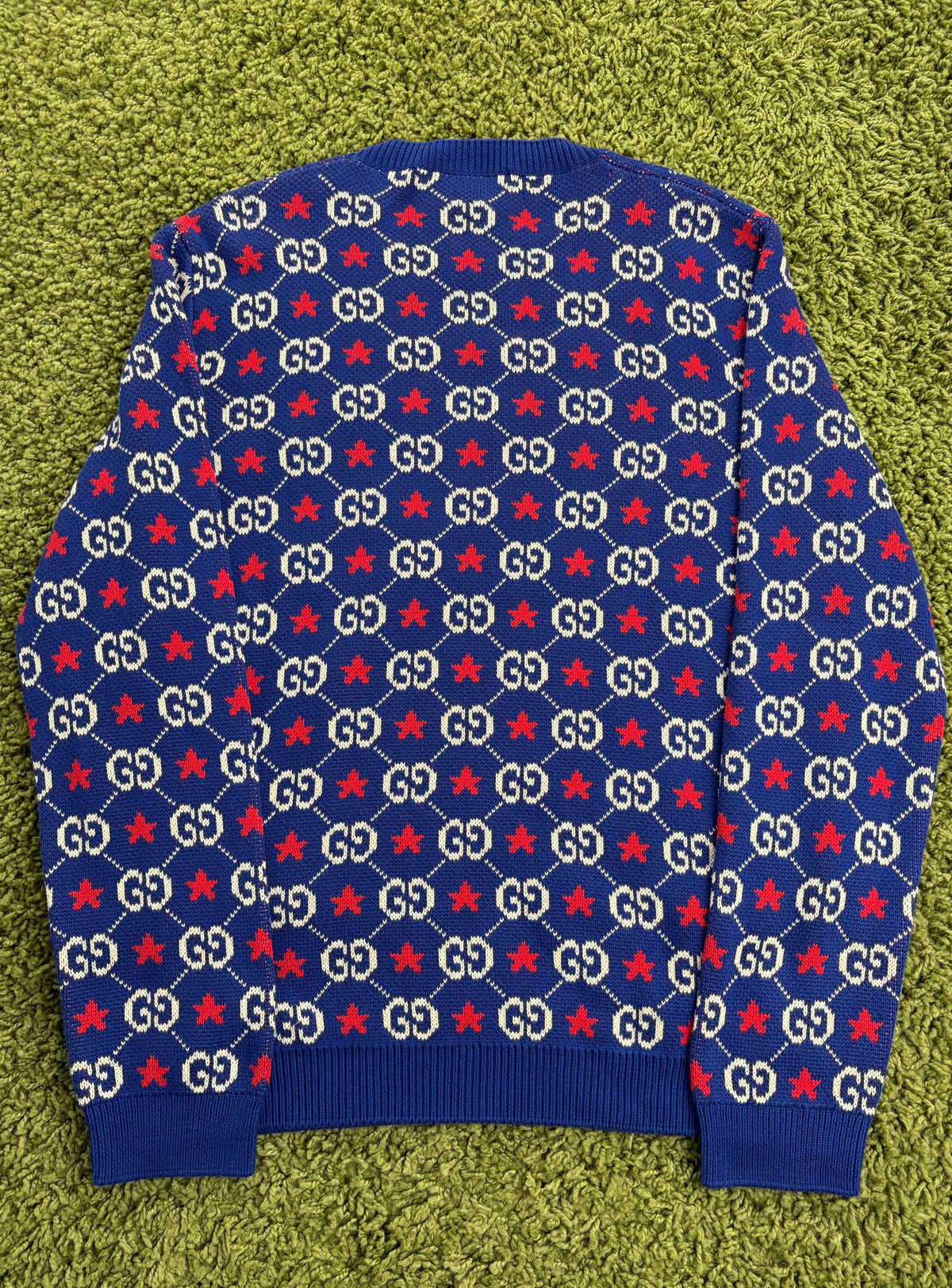 Maglione Gucci Monogram GG Blu Multicolor XL