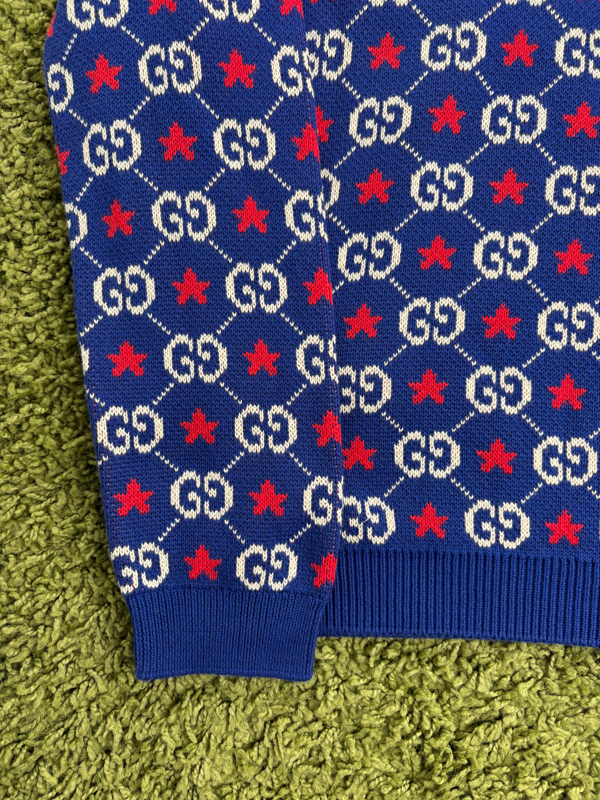 Maglione Gucci Monogram GG Blu Multicolor XL