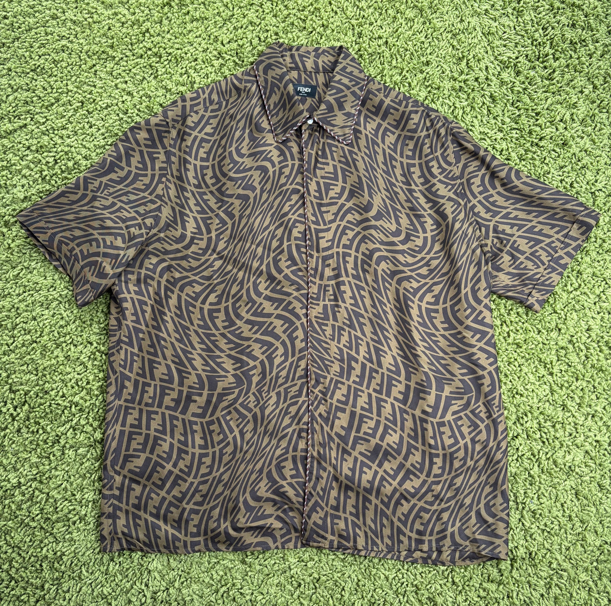 Camicia Fendi FF Vertigo Marrone 40