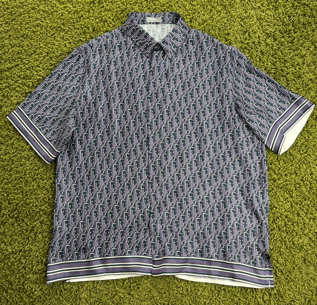 Camicia Christian Dior in oblique Blu Navy 41 - Second Hand Di Fiore