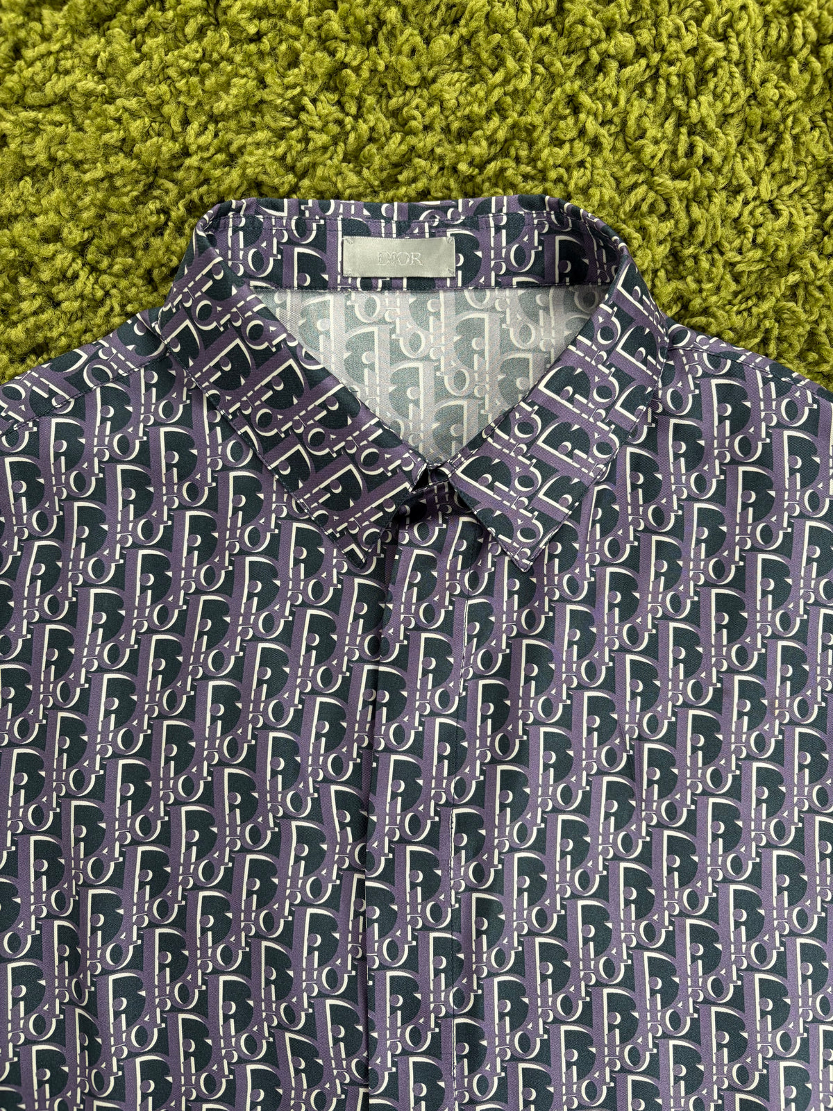 Camicia Christian Dior in oblique Blu Navy 41 - Second Hand Di Fiore