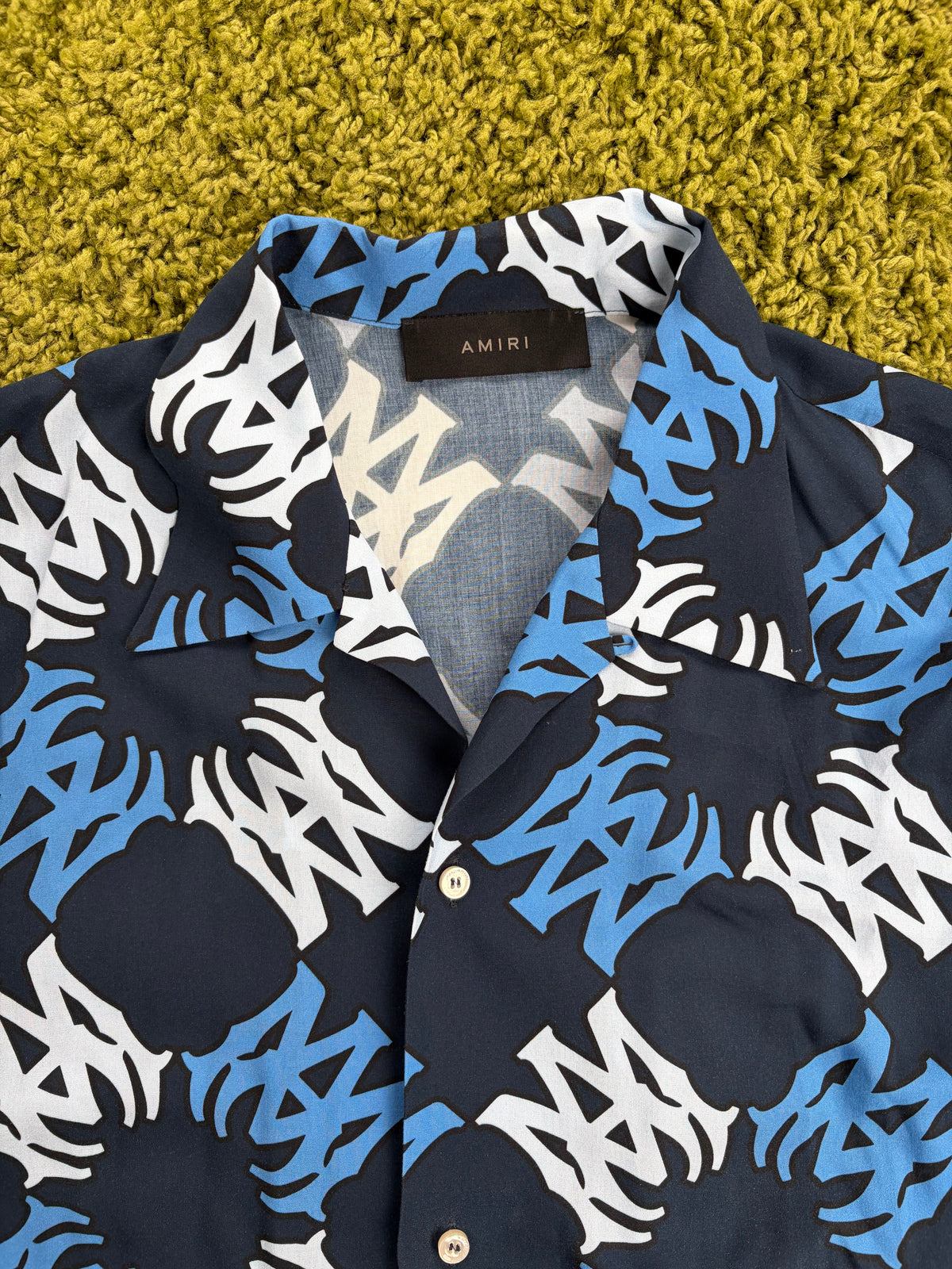 Camicia Amiri Quad Blu Multicolor 52