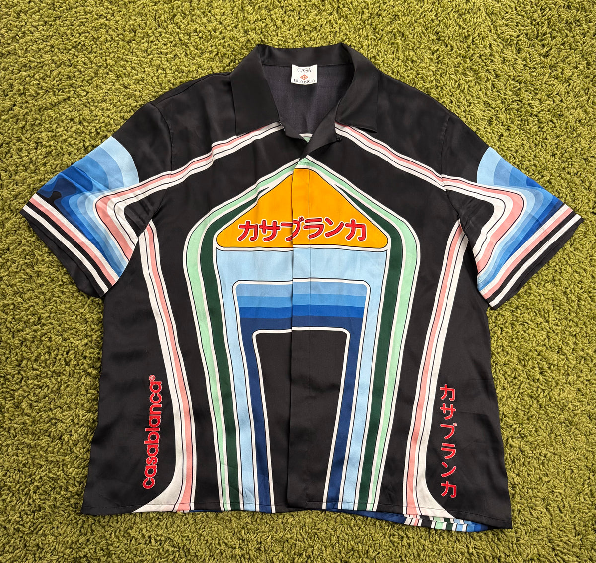 Camicia Casablanca Graphic Mountain Nera Multicolor XXL - Second Hand Di Fiore