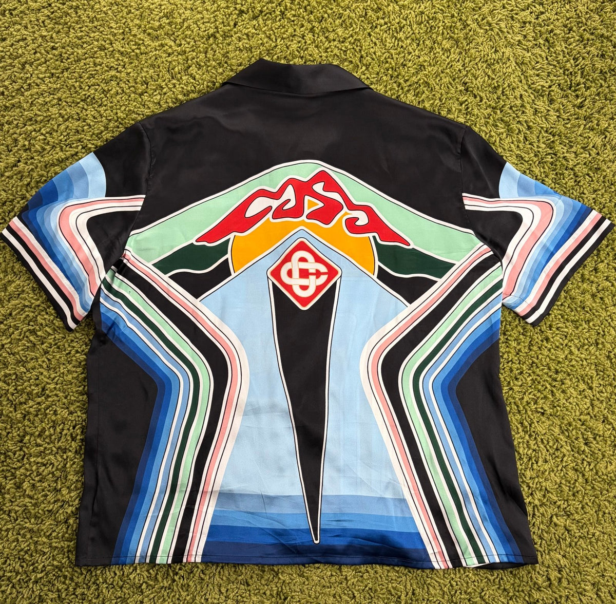 Camicia Casablanca Graphic Mountain Nera Multicolor XXL - Second Hand Di Fiore