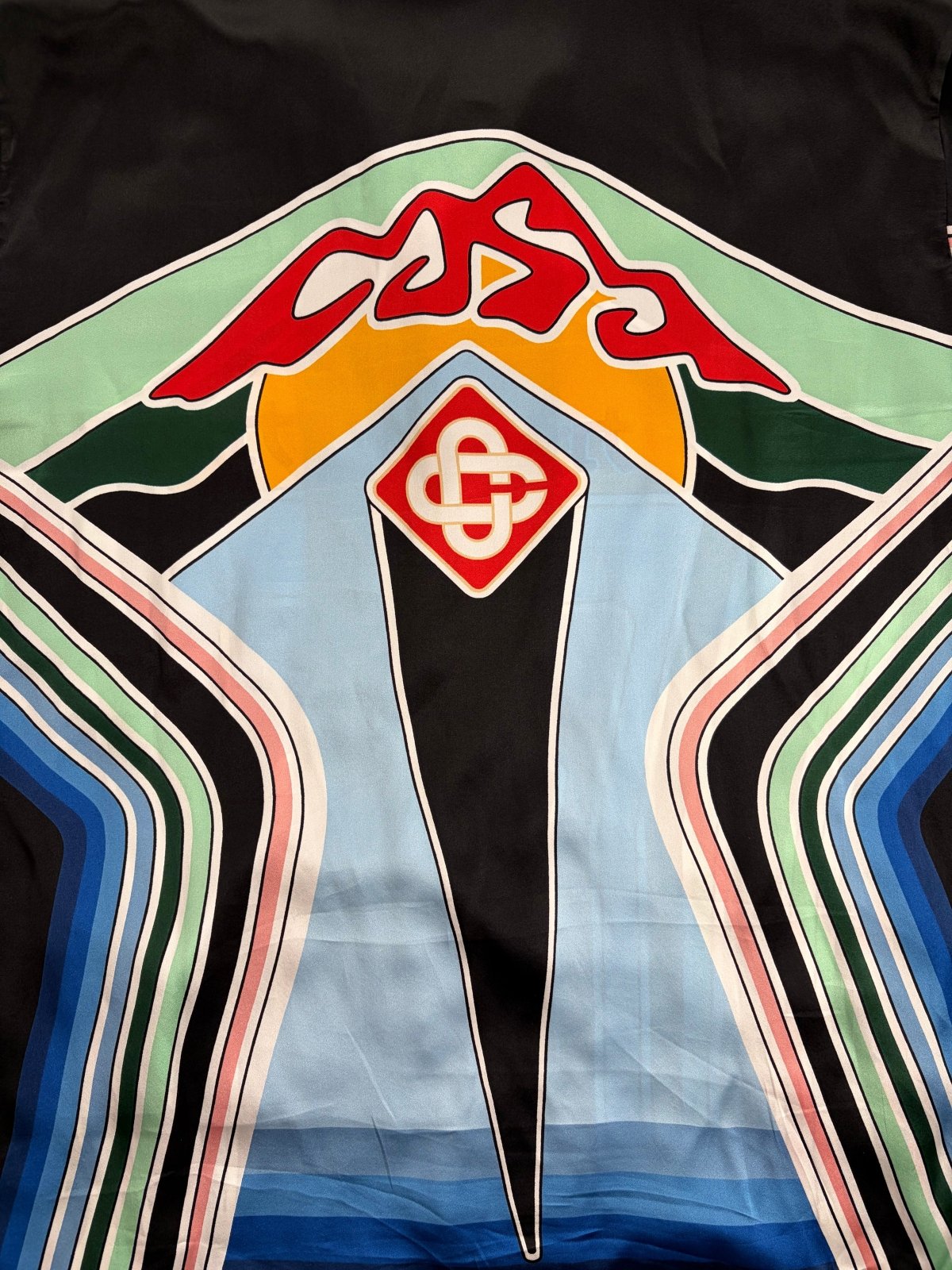 Camicia Casablanca Graphic Mountain Nera Multicolor XXL - Second Hand Di Fiore