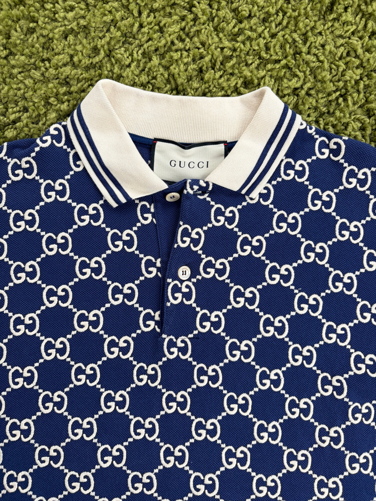 Polo Gucci Monogram GG Blu XXL - Second Hand Di Fiore