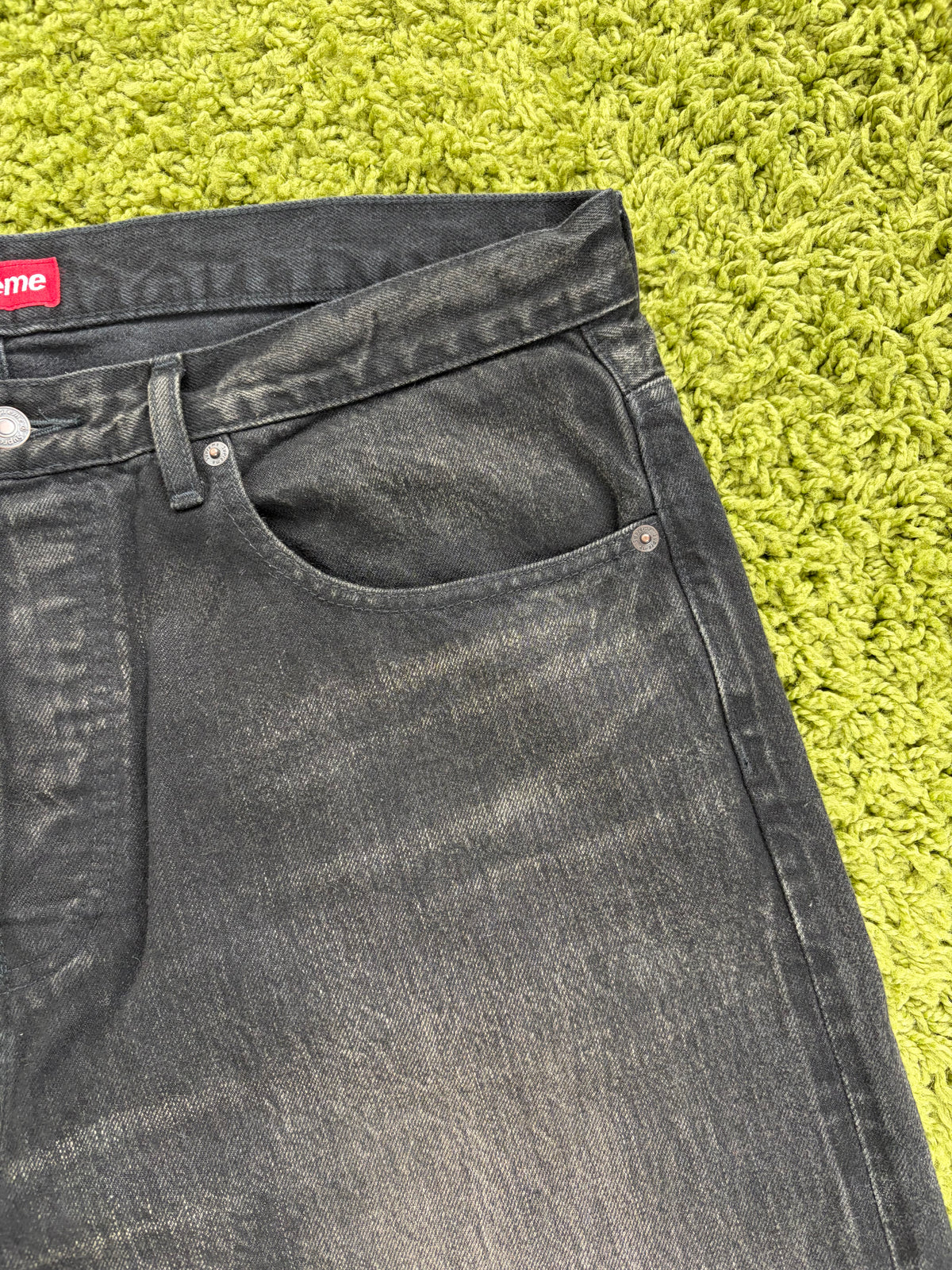 Jeans Distressed Loose Fit Supreme Nero 36
