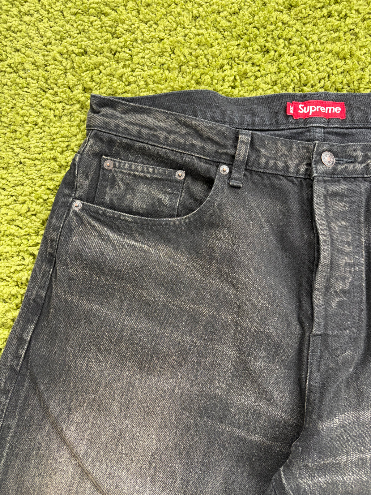 Jeans Distressed Loose Fit Supreme Nero 36