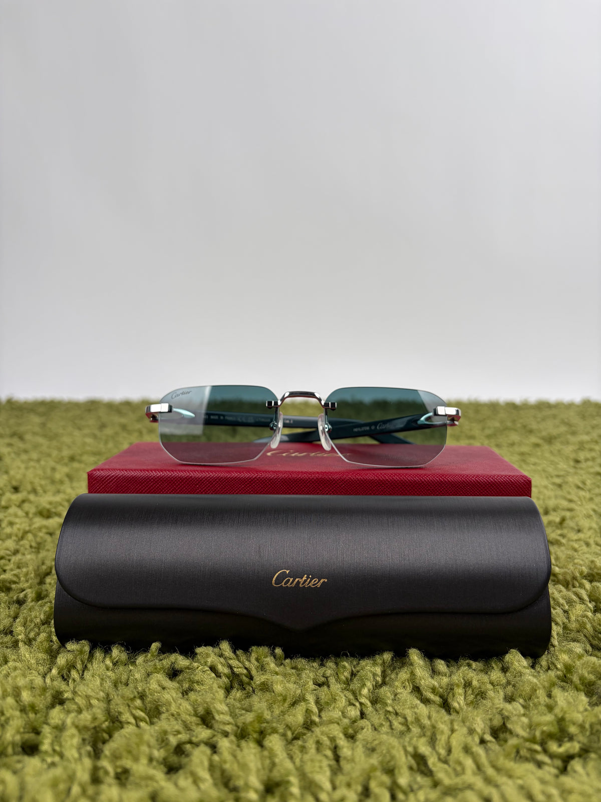 Occhiali da sole Cartier Decor C Verde Acqua - Second Hand Di Fiore
