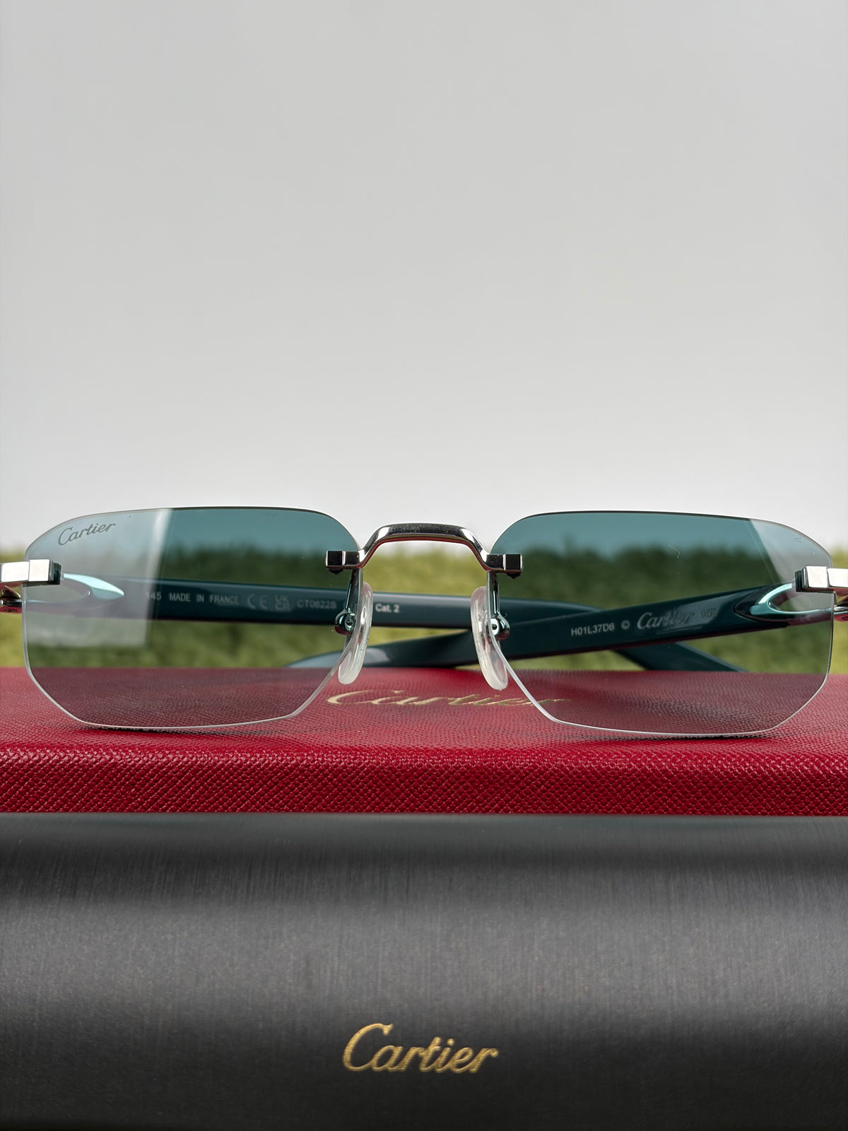 Occhiali da sole Cartier Decor C Verde Acqua - Second Hand Di Fiore