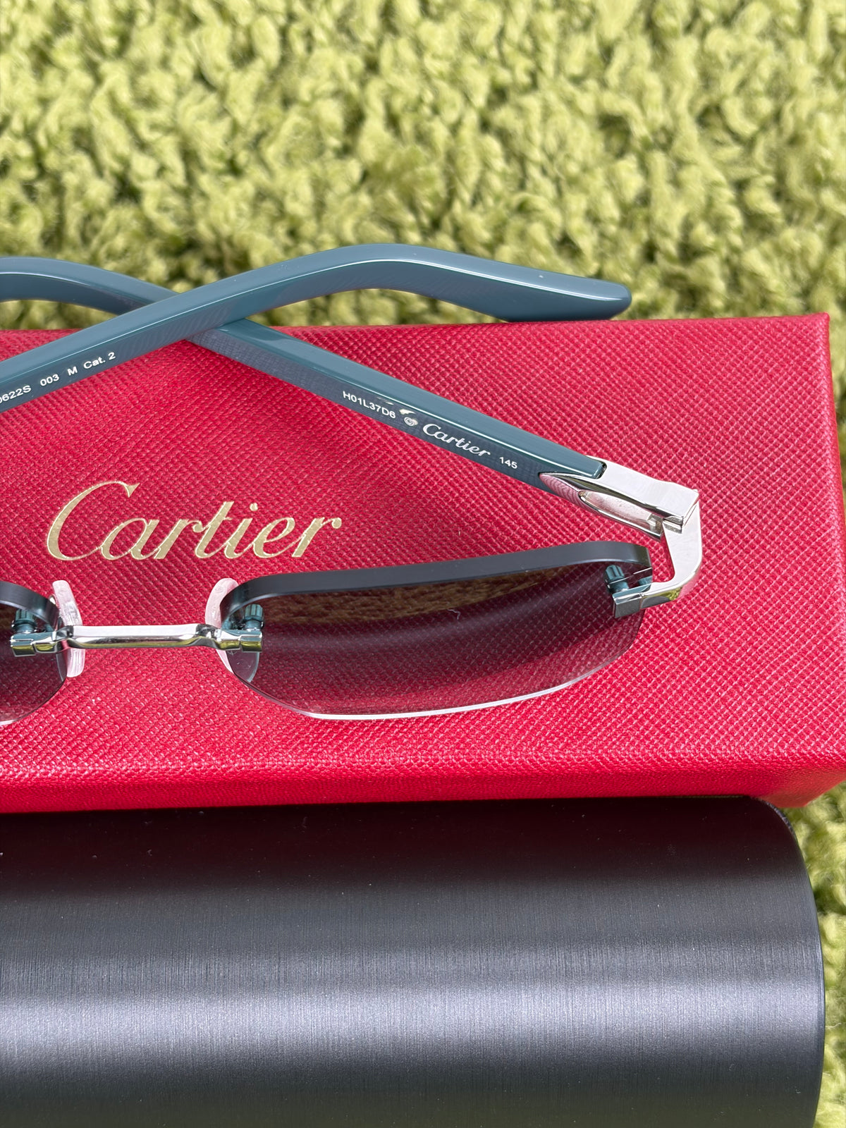 Occhiali da sole Cartier Decor C Verde Acqua