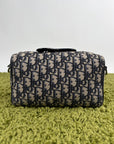 Borsa Christian Dior Lingot 22 in tela Jacquard Oblique Blu Marino