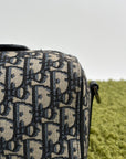 Borsa Christian Dior Lingot 22 in tela Jacquard Oblique Blu Marino