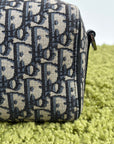 Borsa Christian Dior Lingot 22 in tela Jacquard Oblique Blu Marino