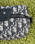 Borsa Christian Dior Lingot 22 in tela Jacquard Oblique Blu Marino